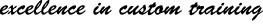 Excellence in Custom Training
